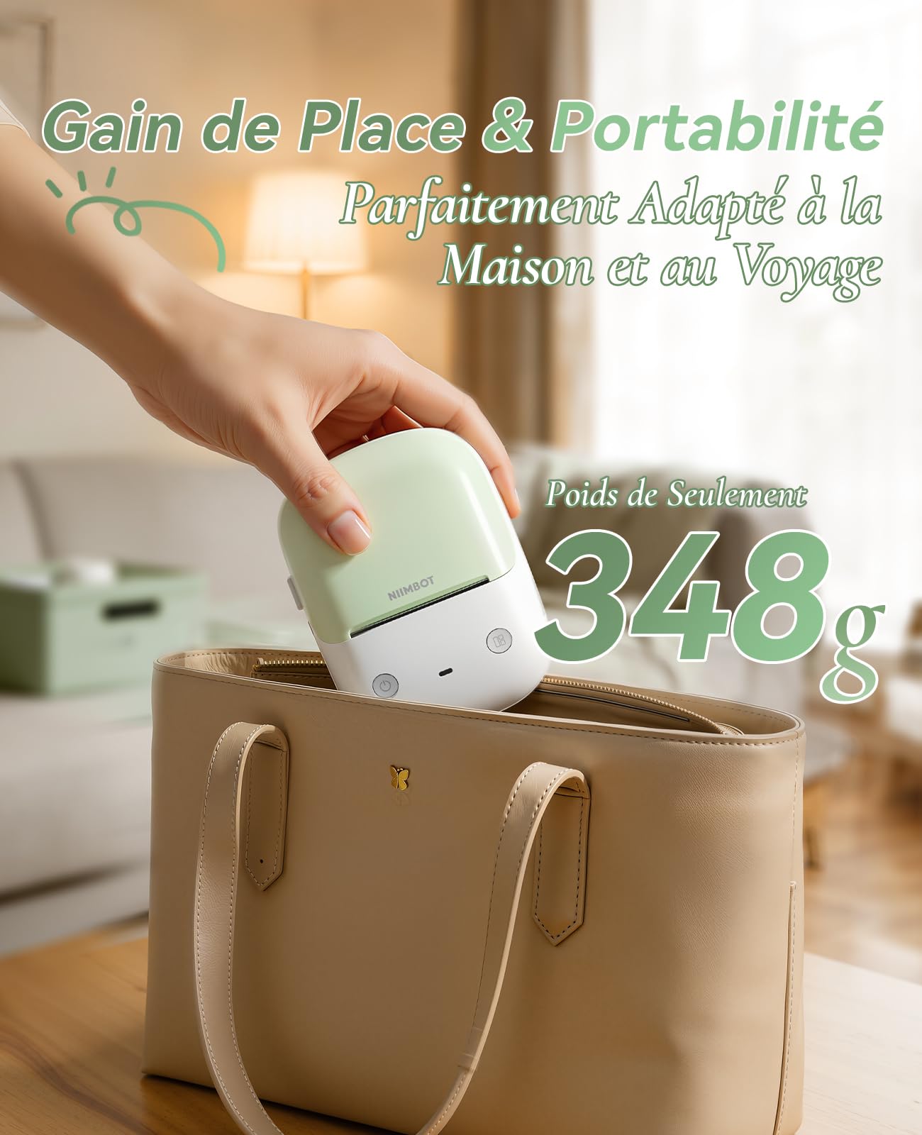 NIIMBOT B2 Étiqueteuse Portable avec 3 Rouleaux 50 * 30mm