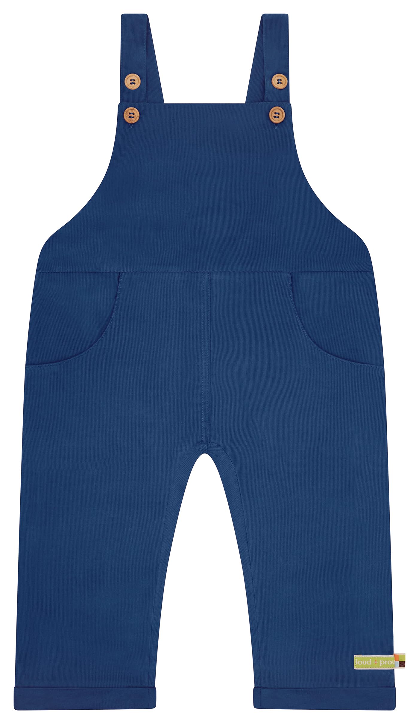 loud + proud Unisex Kinder Latz, Cord, GOTS Zertifiziert Kordhose