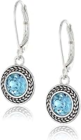 GangaJewells Handmade Swarovski Crystal Leverback Earrings - Lightweight Boho Dangle Teardrop for Women, Jewelry Gifts (Black, Blue, White Pearl)