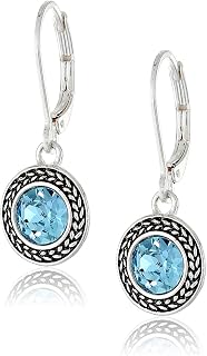 GangaJewells Handmade Swarovski Crystal Leverback Earrings - Lightweight Boho Dangle Teardrop for Women, Jewelry Gifts (Black, Blue, White Pearl)