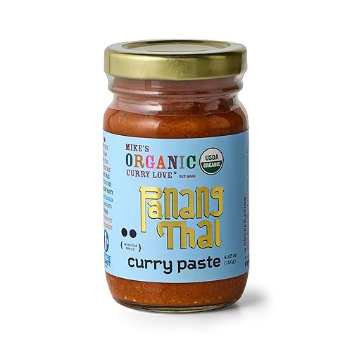 Miniatura 2 de Pasta de curry Panang orgánica. Vegana. Sin lácteos. Sin azúcar. Apto para Keto. Fabricado en Tailandia. Caja de 6 tarros de vidrio de 4.23 onzas