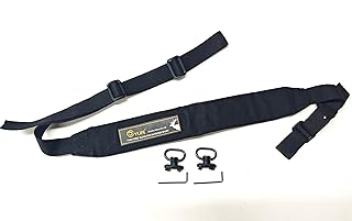CVLIFE Two Point Sling with 360°Rotate Swivels Gun Sling Wide Shoulder Pad Rifle Sling Strap Adjustable Black