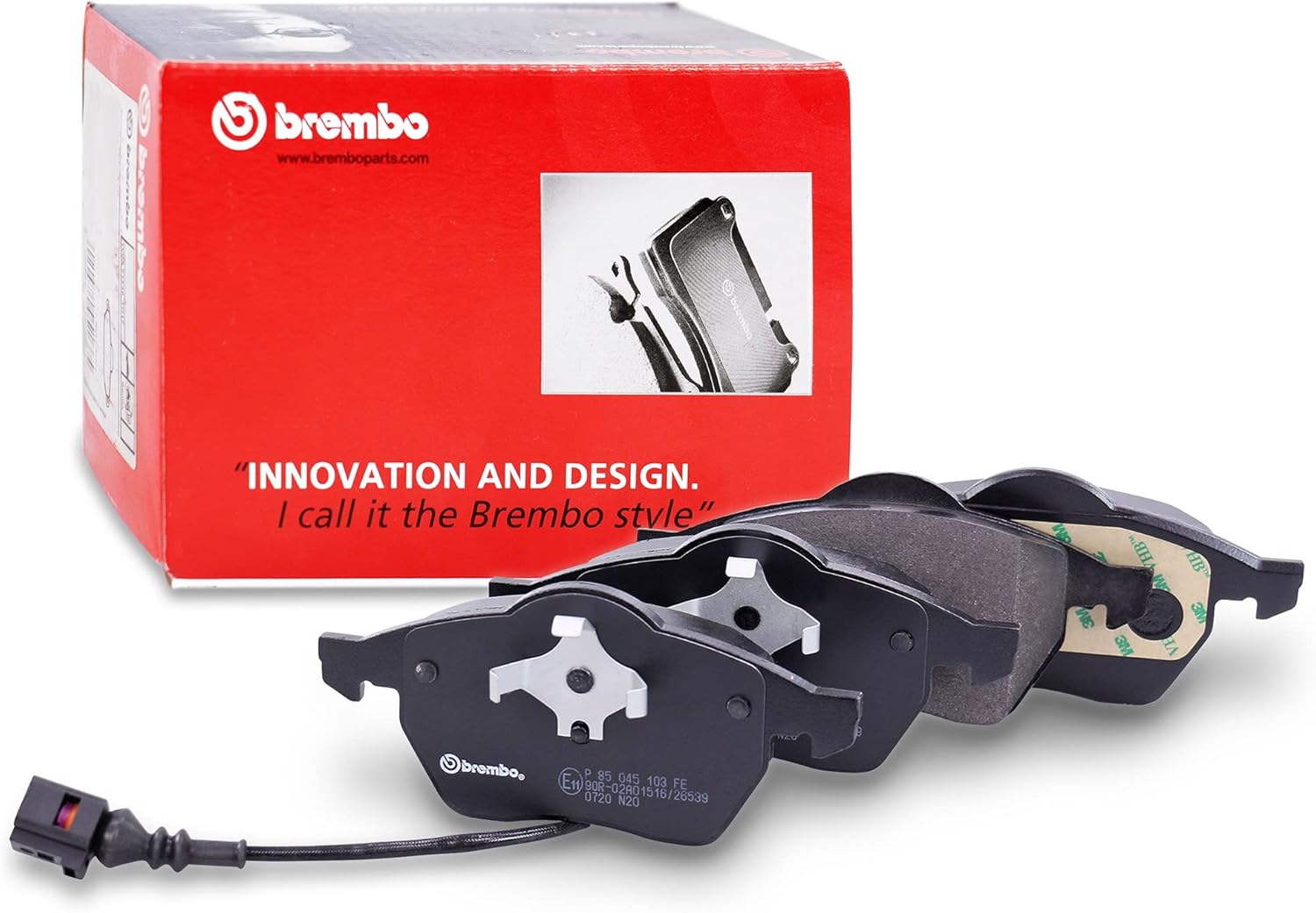 Brembo P85045 Low-Met Front Disc Brake Pad Set AUDI/SEAT/SKODA/VW/VW (FAW)/VW (SVW) OE# 1J0698151K