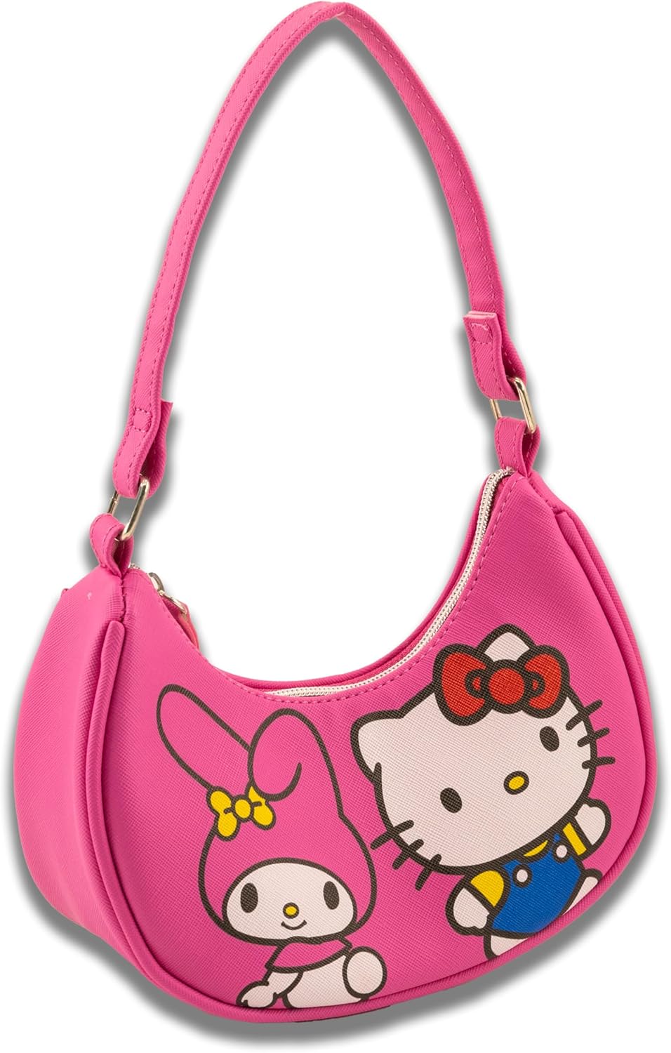 Fast Forward Sanrio Hello Kitty Hobo Handbag Purse for Girls | Crossbody Shoulder Bag with Adjustable Strap | Small PU Leather Toddler Preschool Handbag Everyday Tote Travel Mini Purse Ages 3+ - Image 2
