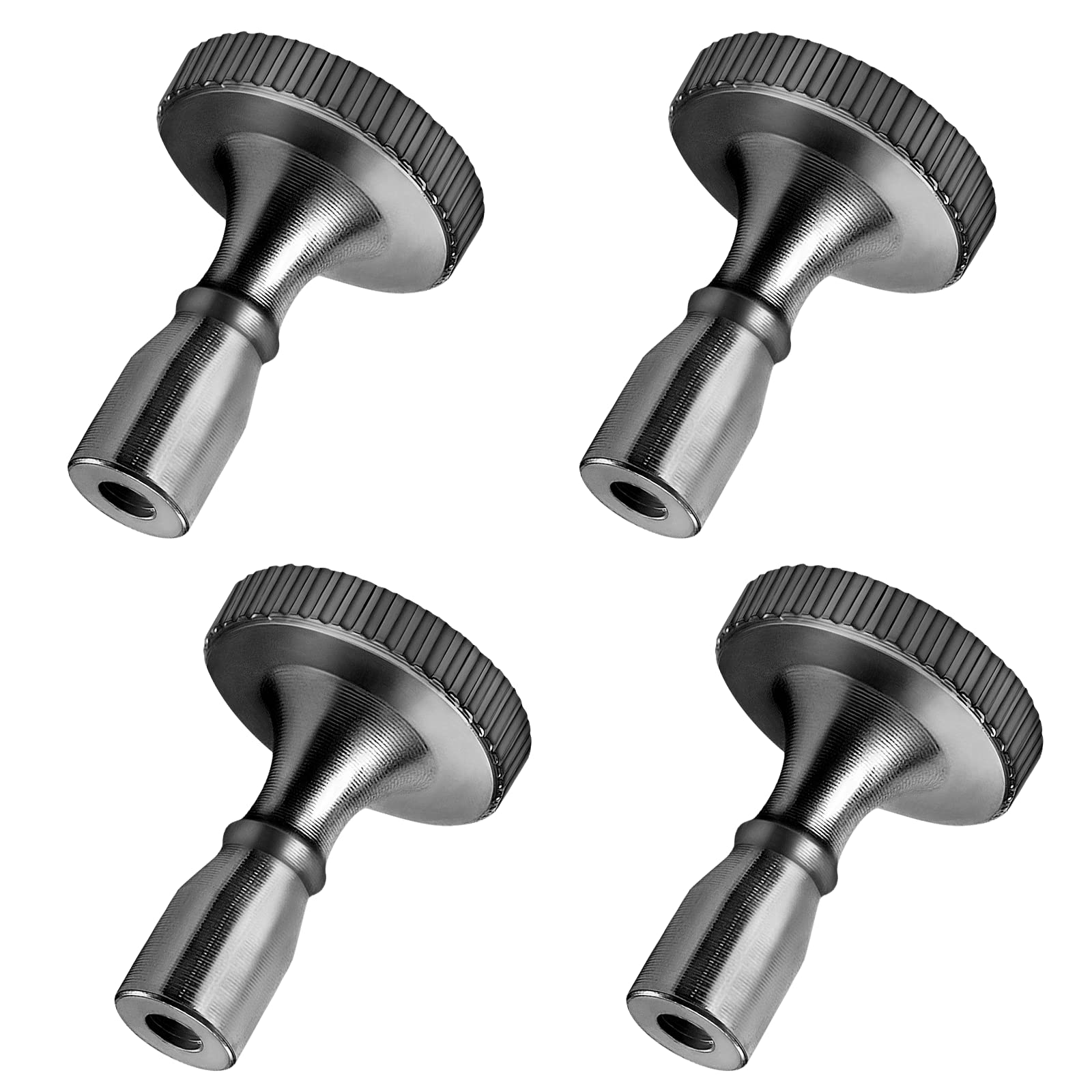 DiCUNO Lamp Turn On/Off Switch Knobs Replacement, Metal Lamp Switch Knob for Common Lamps, Standard Size, Pearl Black, 4 Packs