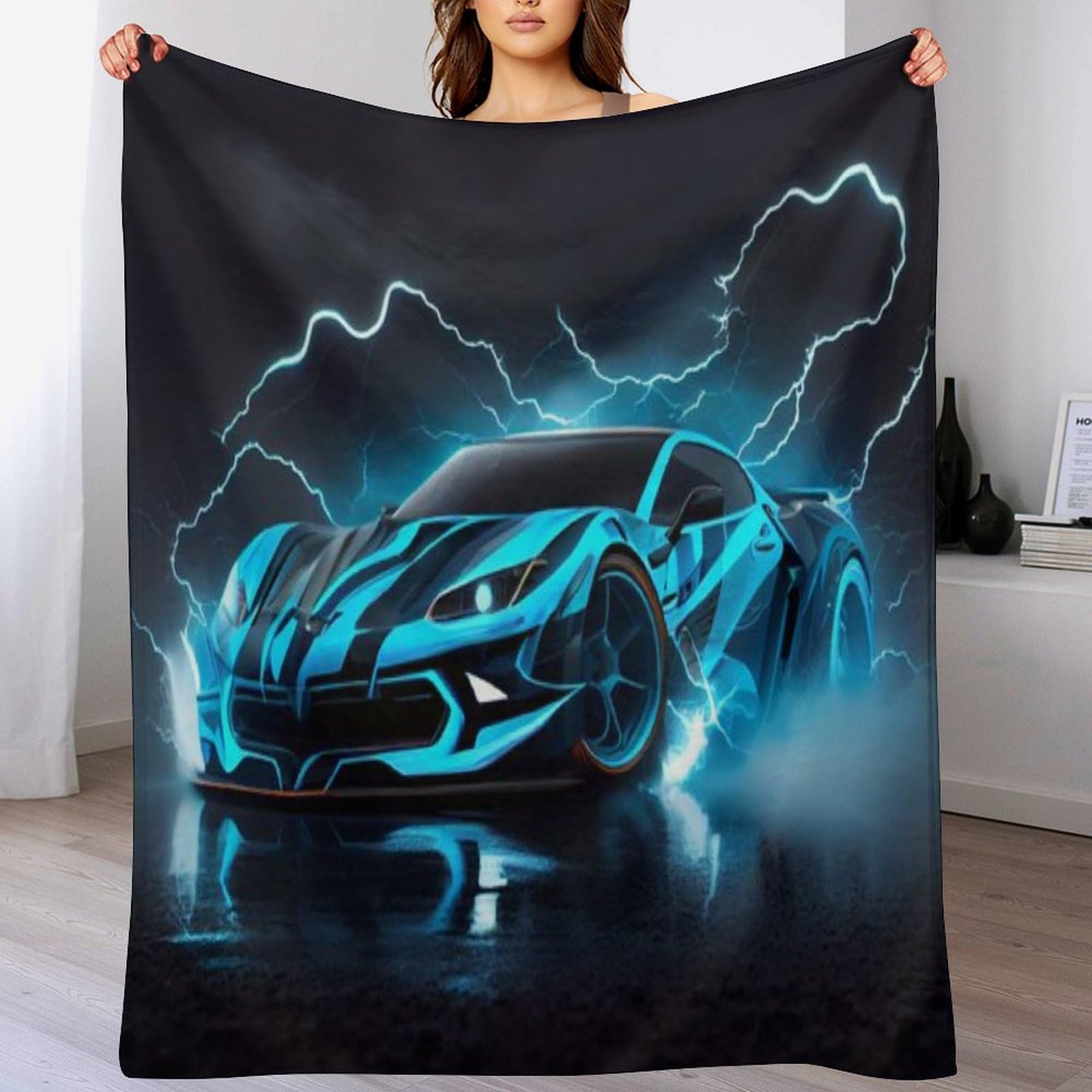 Couverture douce chaude course car pour soirées cocooning devant la télé