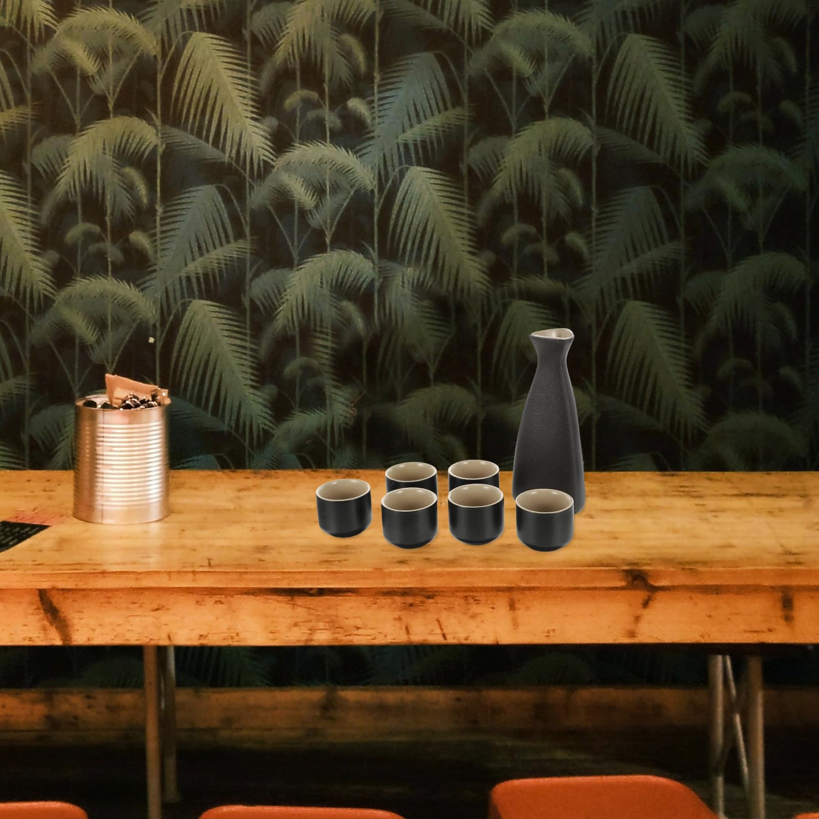 Set di Bicchieri per Sake in Ceramica Brocca Tokkuri e 6 Tazze in Porcellana, per Uso Domestico e Regali Culinari