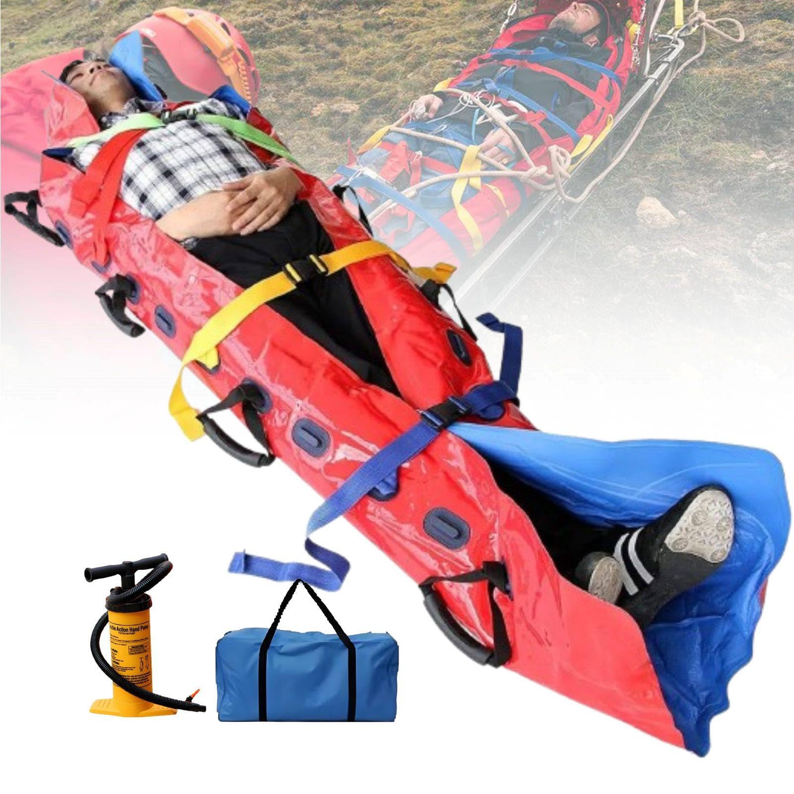 MhWrughts Vacuum Mattress Stretcher with Full-Body Spine Immobilization, Portable Emergency Rescue Splint with Carry Bag, for Ambulance, Hospital & Mountain Rescue