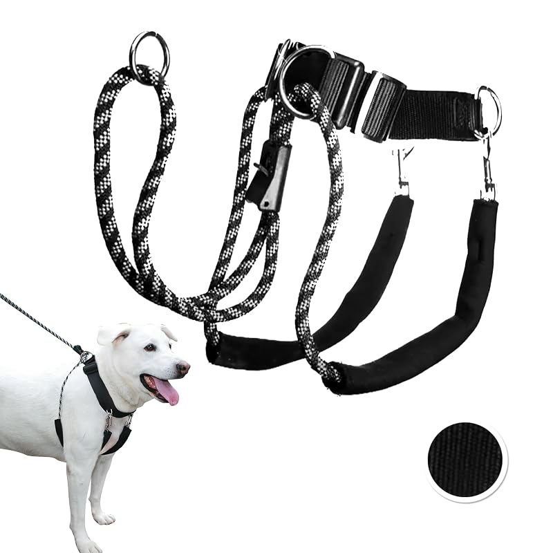 Peitoral Tipo Cabresto para Cães Sporn Preto Tamanho Grande