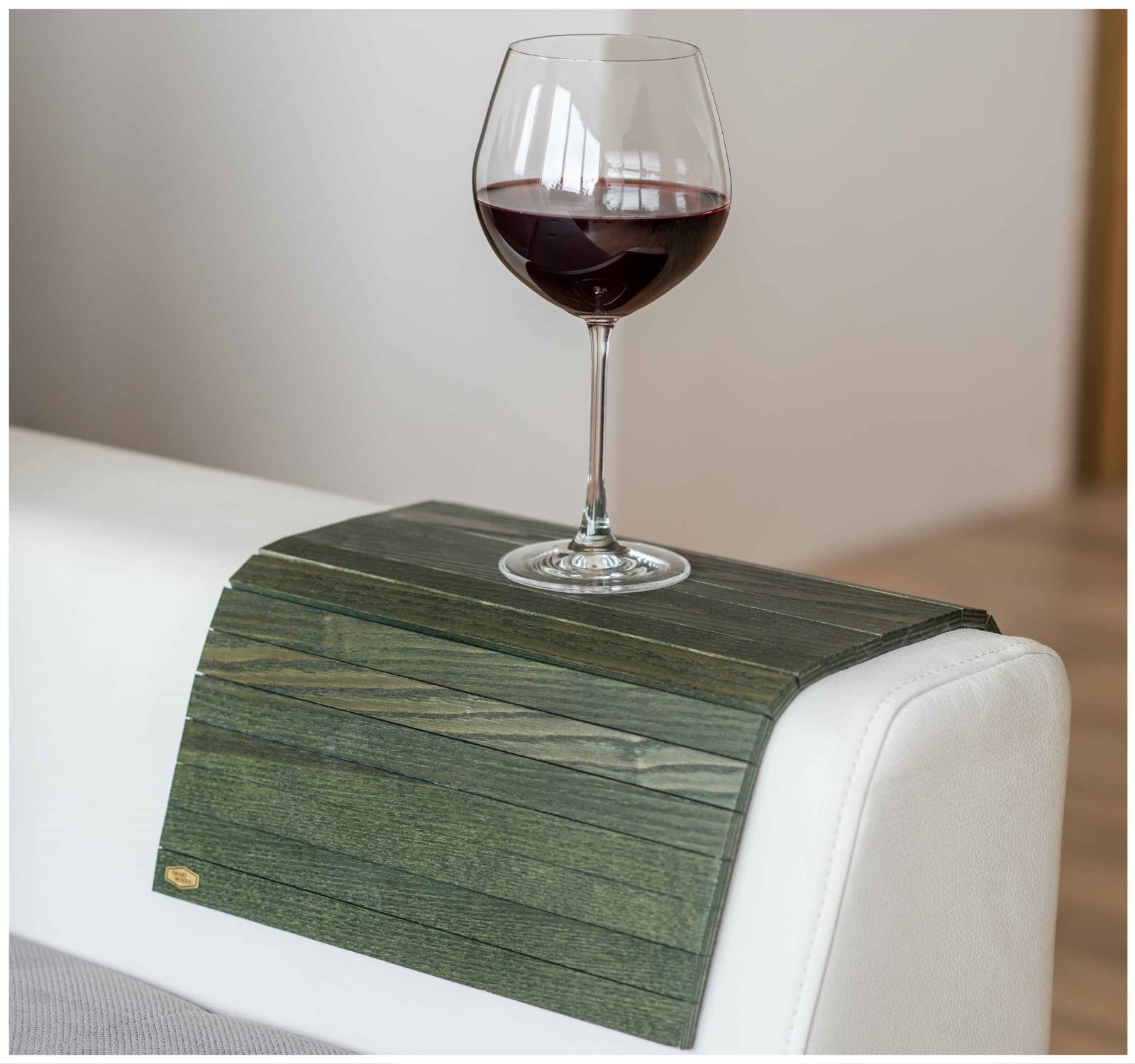 Wood sofa arm tray protectors armrest table sofa table coaster sofa tray (7.Green)