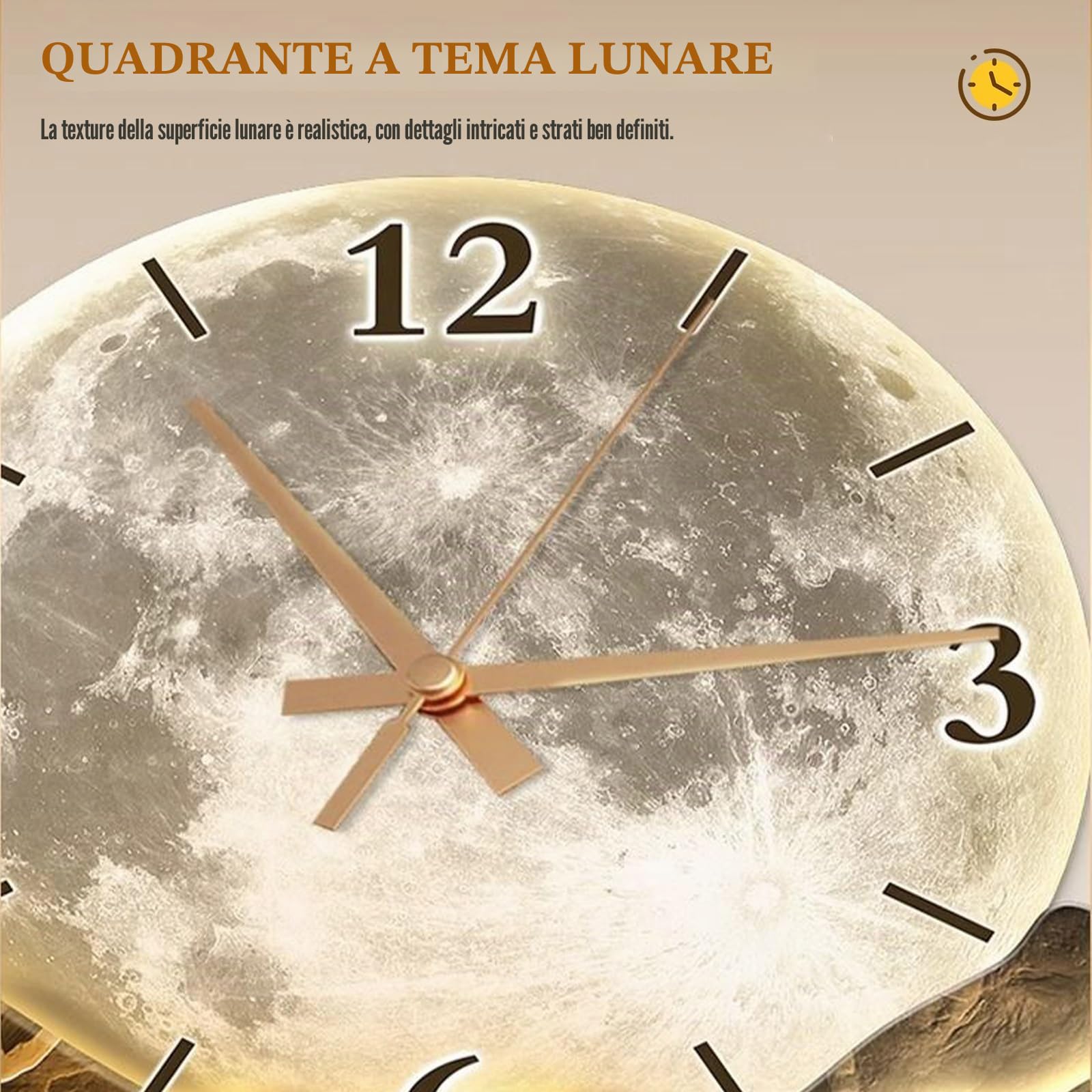 Orologio Da Parete Moderno E Silenzioso Decorativo 3D Con LED, Grande Scultura Murale Sospesa, Alimentazione A Spina, Decorazioni Da Parete Per Soggiorno, Camera, Corridoio, Ingresso