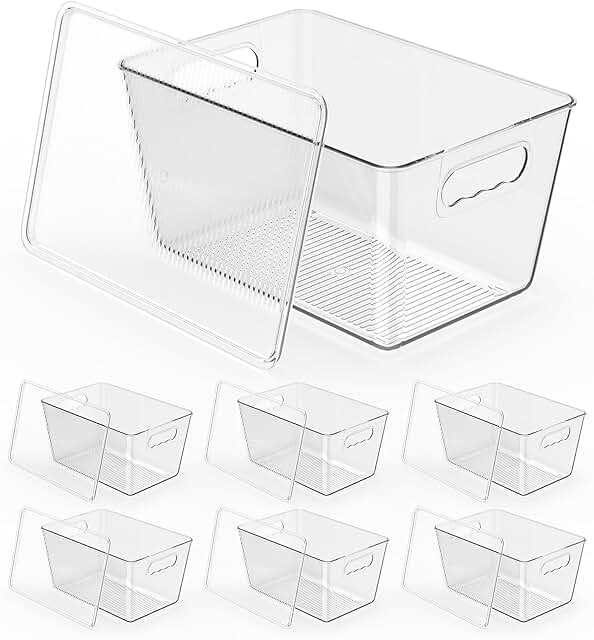 Clear Stackable Storage Bins, Pantry Organizers & Storage Containers, Ca...