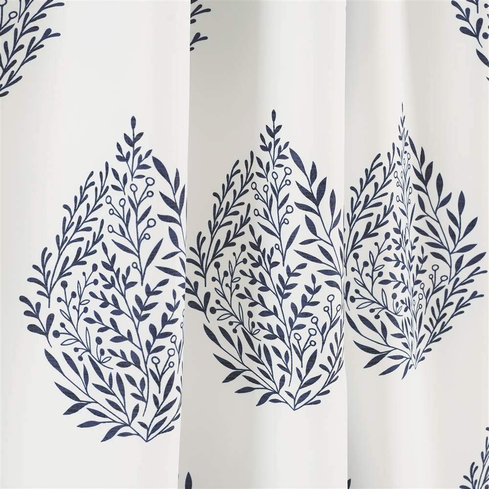 Lush Decor, Paire de Rideaux occultants en Forme de Larme - Bleu Marine - 241,3 x 132,1 cm