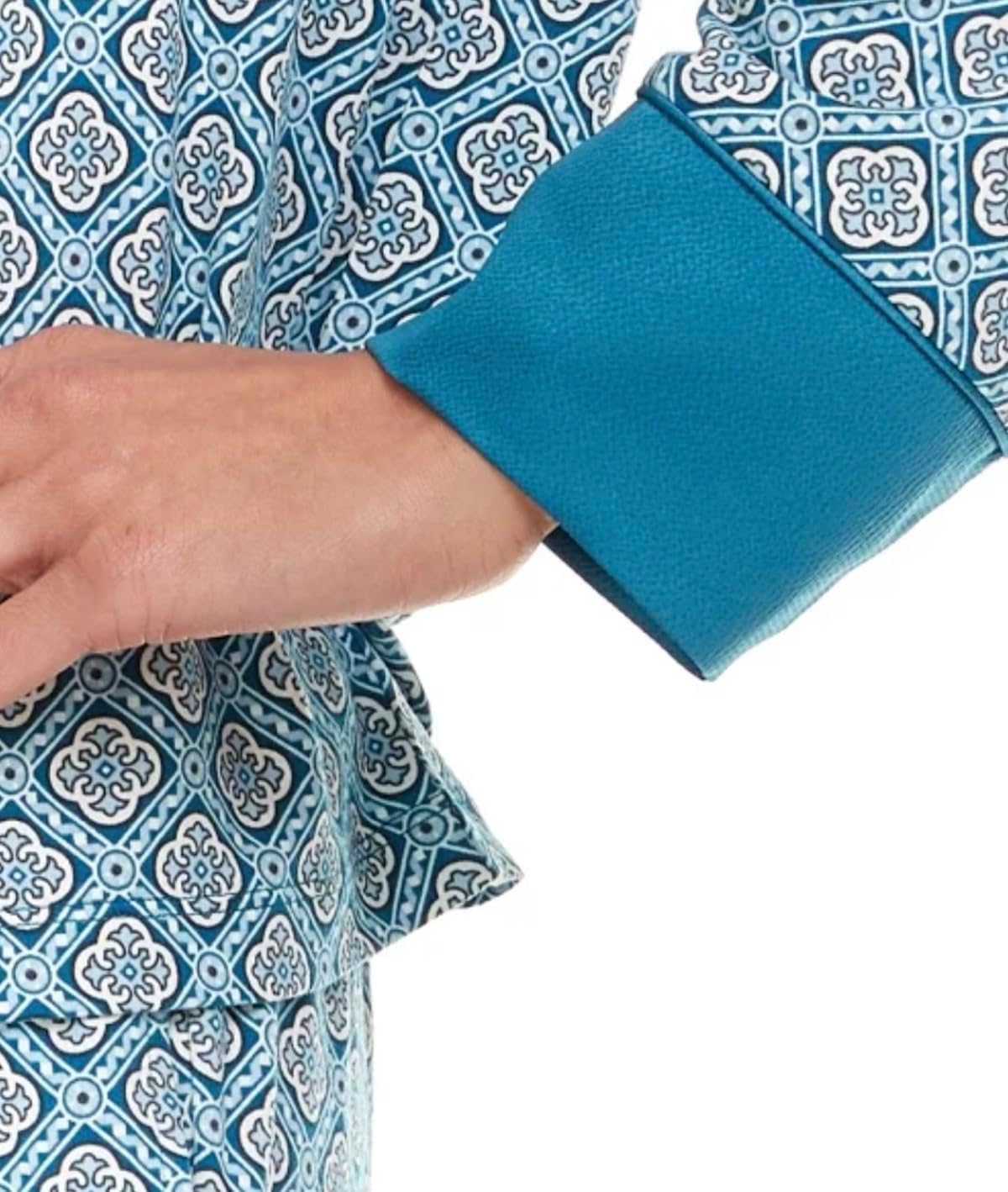 Flora Nikrooz FN Women's 2 Piece Super Soft Satin Trim Notch Collar Pajama Sleep Lounge Set - Image 3