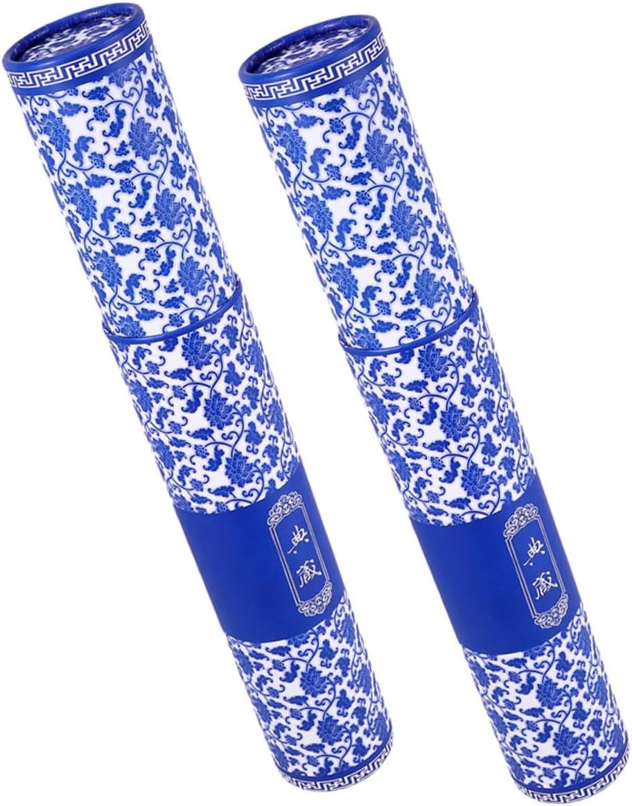 Gadpiparty 2pcs Expandable Poster Tube for Artwork Storage Adjustable Hard Storage Artistic and Porcelain Design Convenient Pullout Access for Safe Transport and Mailing