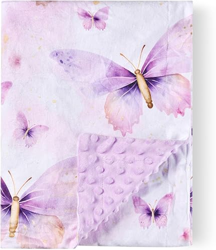 Miniatura 10 de Manta de bebé, suave manta cálida de Minky para niño o niña, manta de recepción con doble capa de respaldo punteado para recién nacidos, guardería,