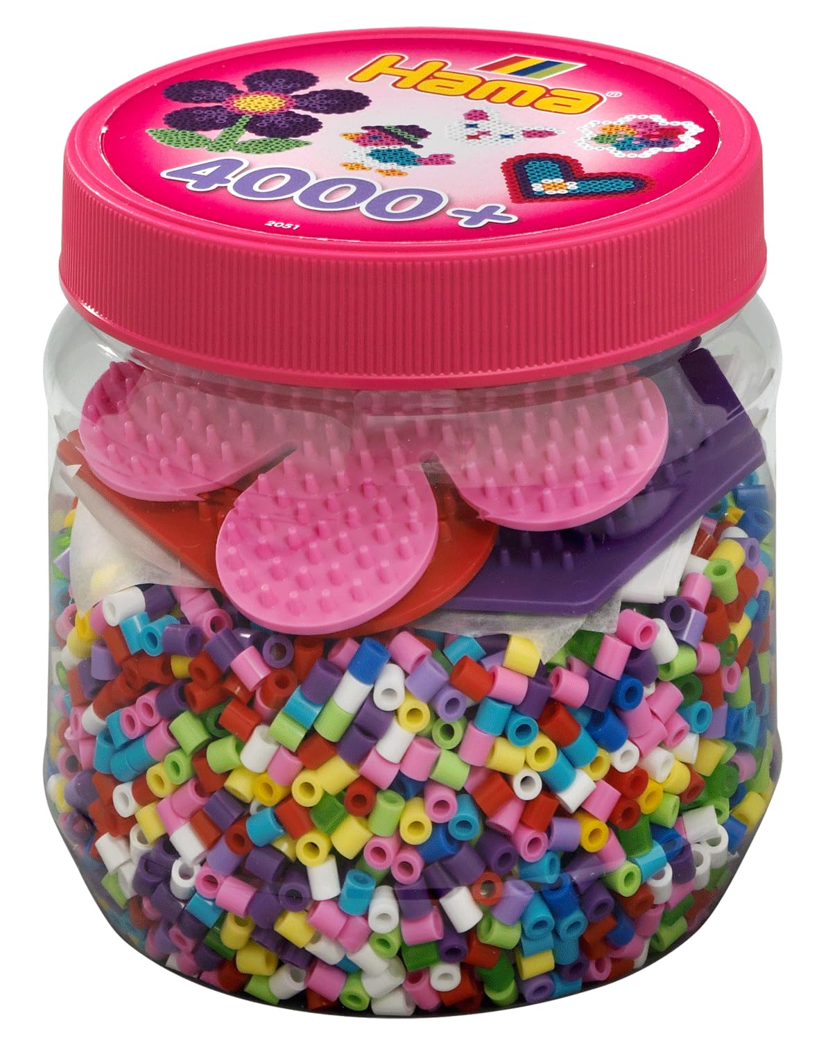Hama 2051 Tub 4000 Beads Pink