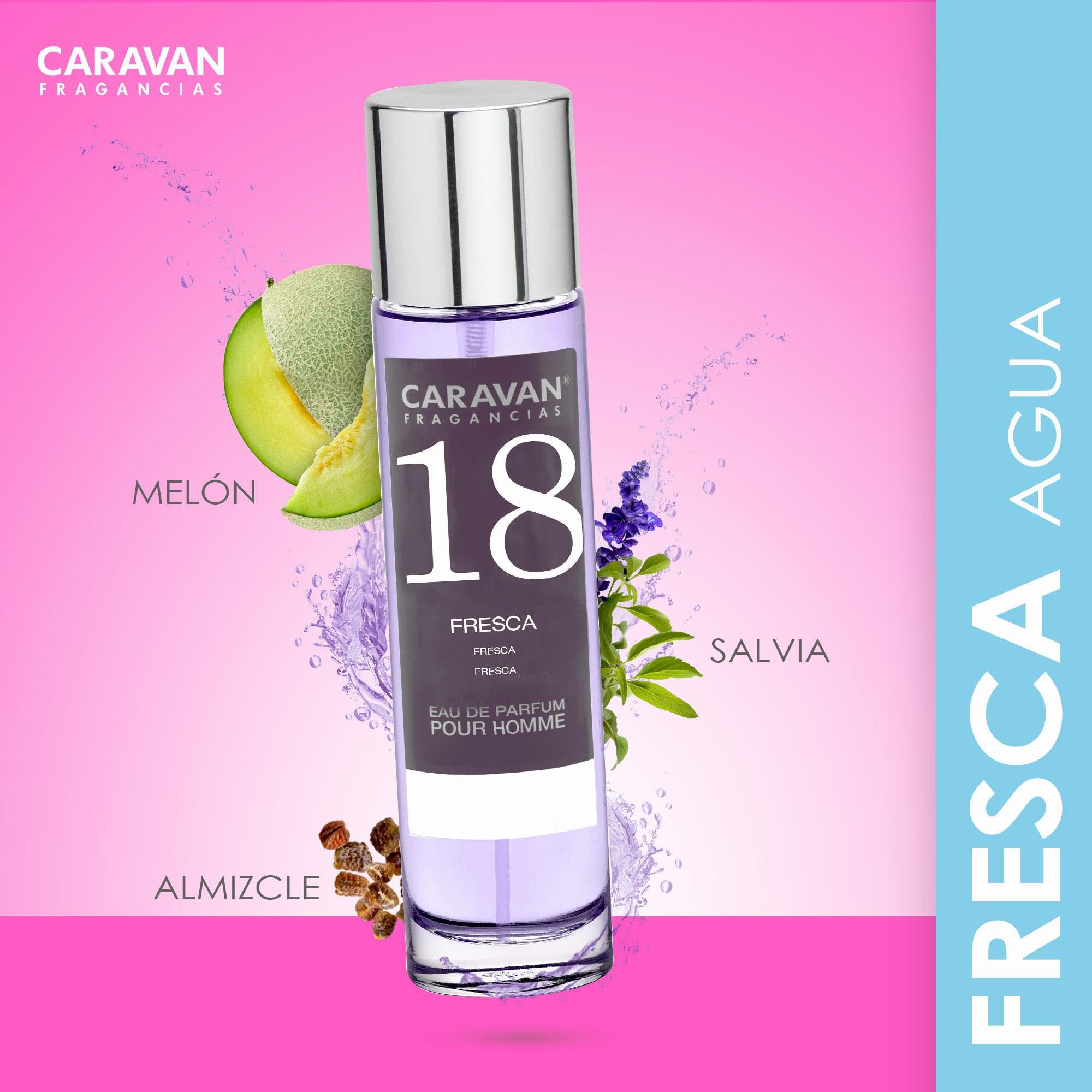 CARAVAN FRAGANCIAS Perfume de Hombre Nº58 de 150 ml + Set de 10 Viales de Fragancias Masculinas distintas de Caravan para descrubir nuevos aromas