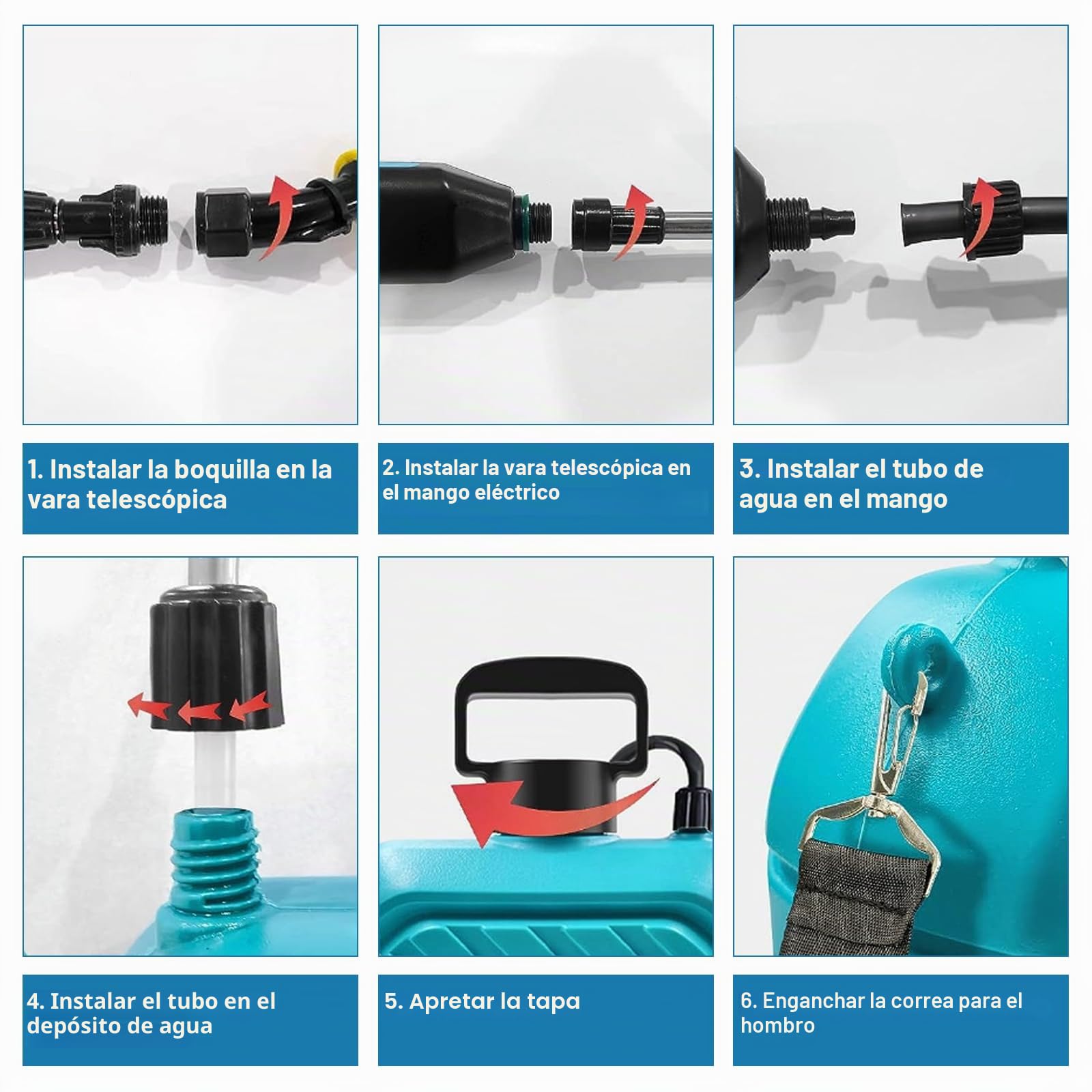 Pulverizador Electrico para Plantas Pulverizador de Hombro a Presion 5L Fumigador Mochila Bateria Recargable Portátil para Jardin