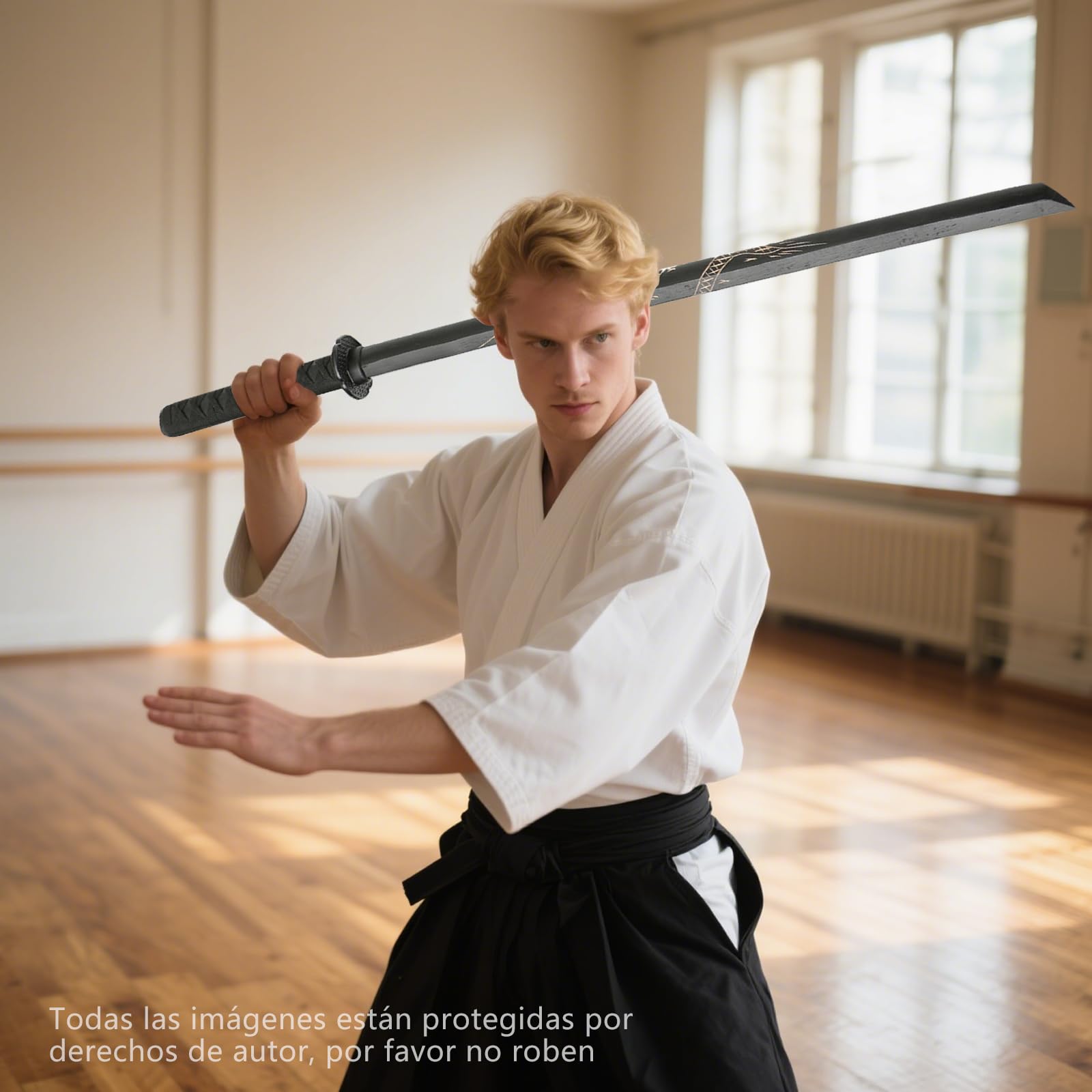 Bokken Kendo Espada Katana de Madera para Entrenamiento Cosplay (Dragón)