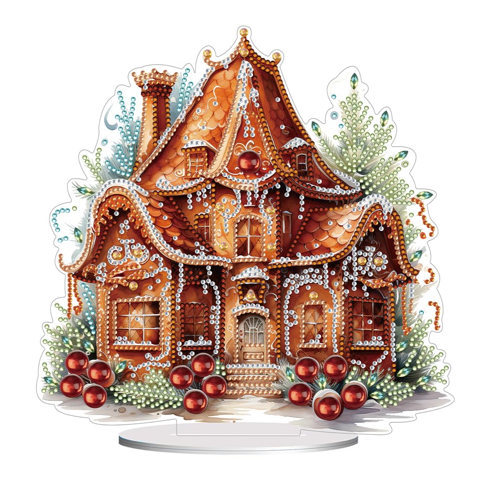 Special Shape Diamond Painting Table Decor Christmas Crystal Painting Desktop Kit Desktop Diamond Painting Ornament Table Top Diamond Painting Decor Gift for Christmas