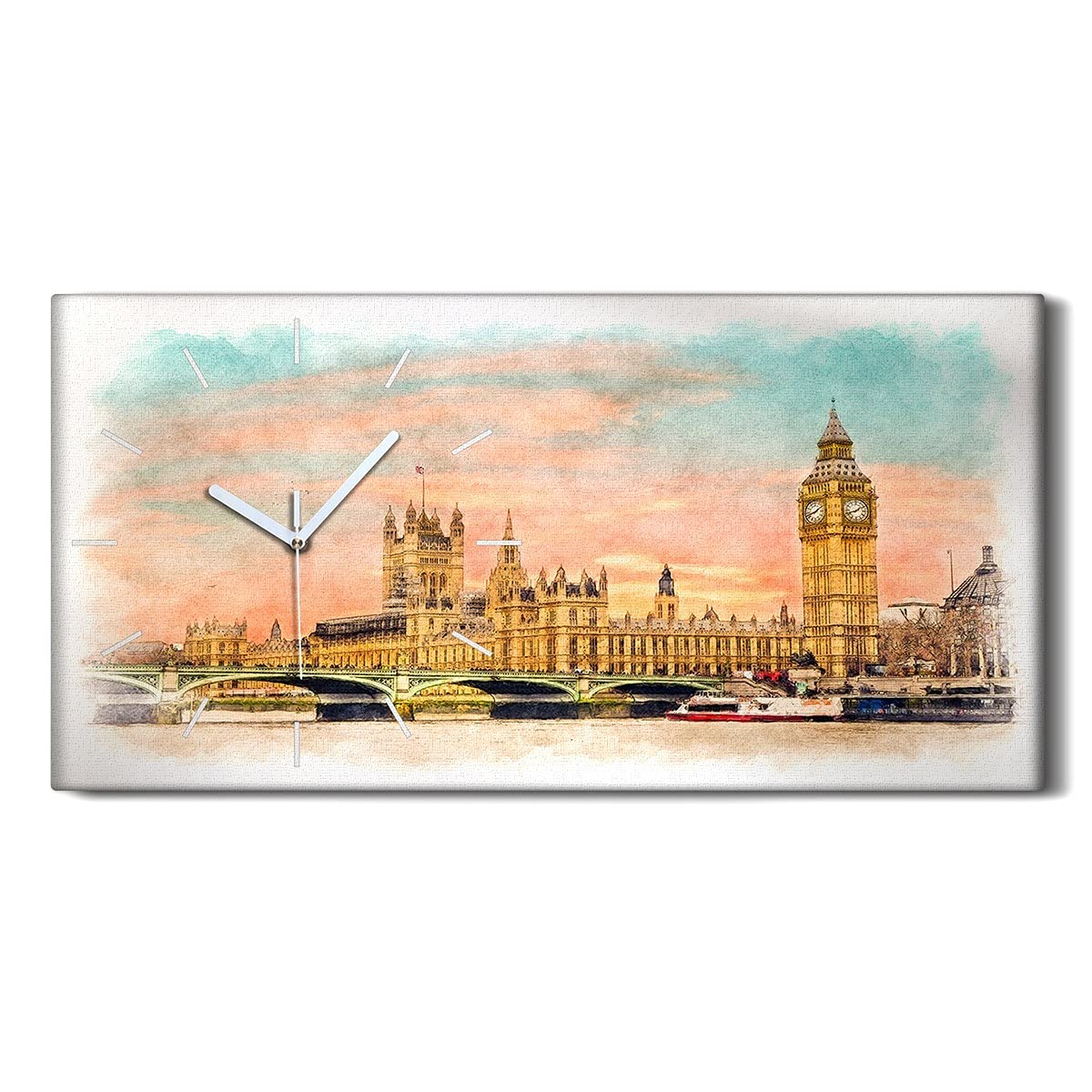 Horloge sur Toile Silencieuse sans Tic-Tac pour Dormir au Calme