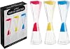 THE TWIDDLERS Hourglasses Pack of 3 - Liquid Anti Gravity Motion Timers - 19cm, 3 Colours Red, Blue, Yellow - Calming Sensory Toys for Stress Relief