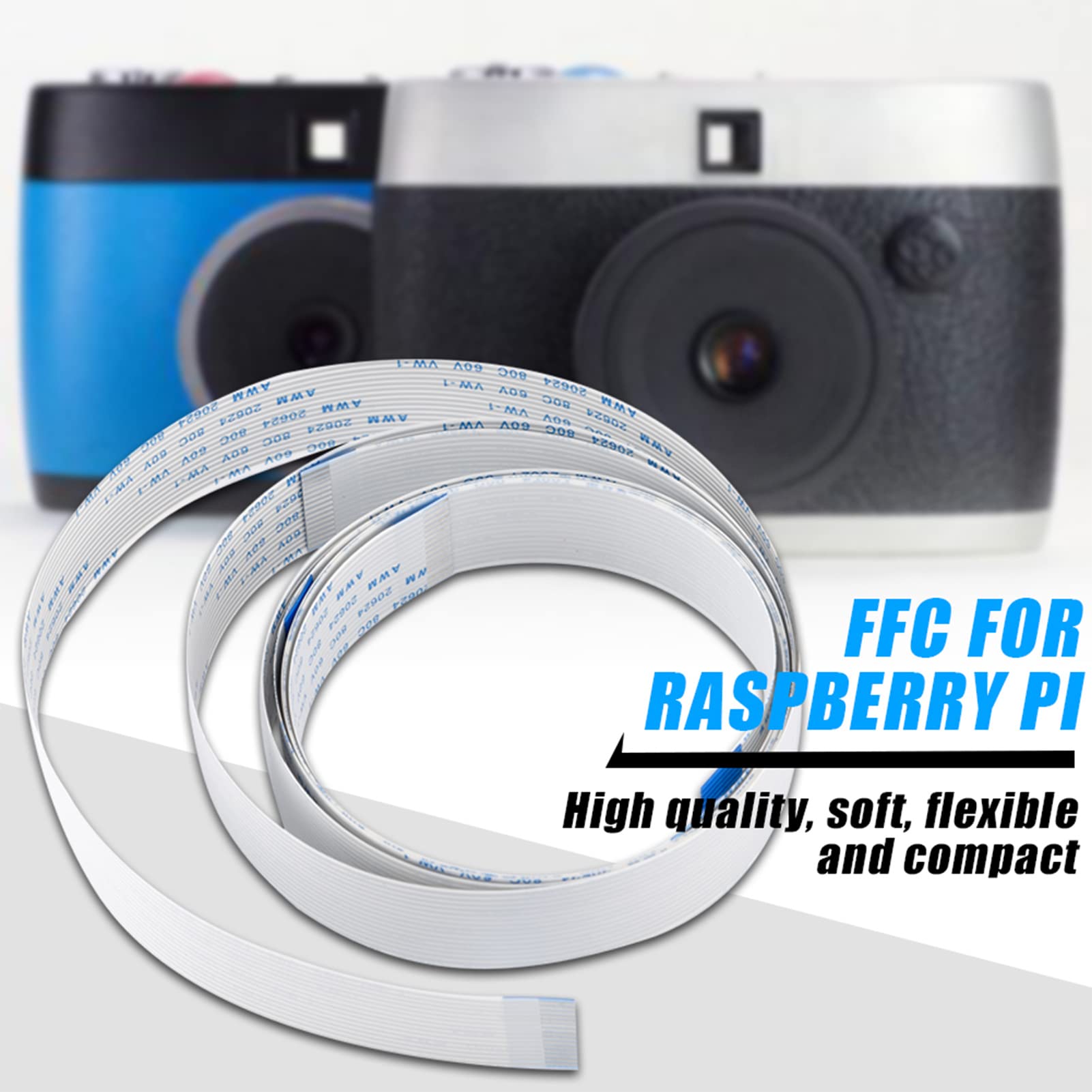 RaspberryPi - Cavo piatto flessibile a 15 pin (30 cm + 50 cm + 100 cm) per modulo Raspberry Pi