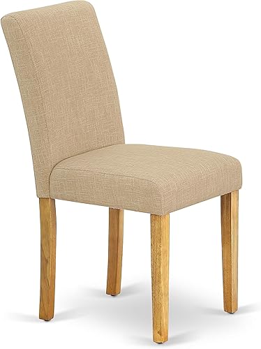 Miniatura 6 de East West Furniture ESAB3-OAK-04 Eden - Juego de comedor de 3 piezas para espacios pequeños contiene una mesa redonda de madera con pedestal y 2