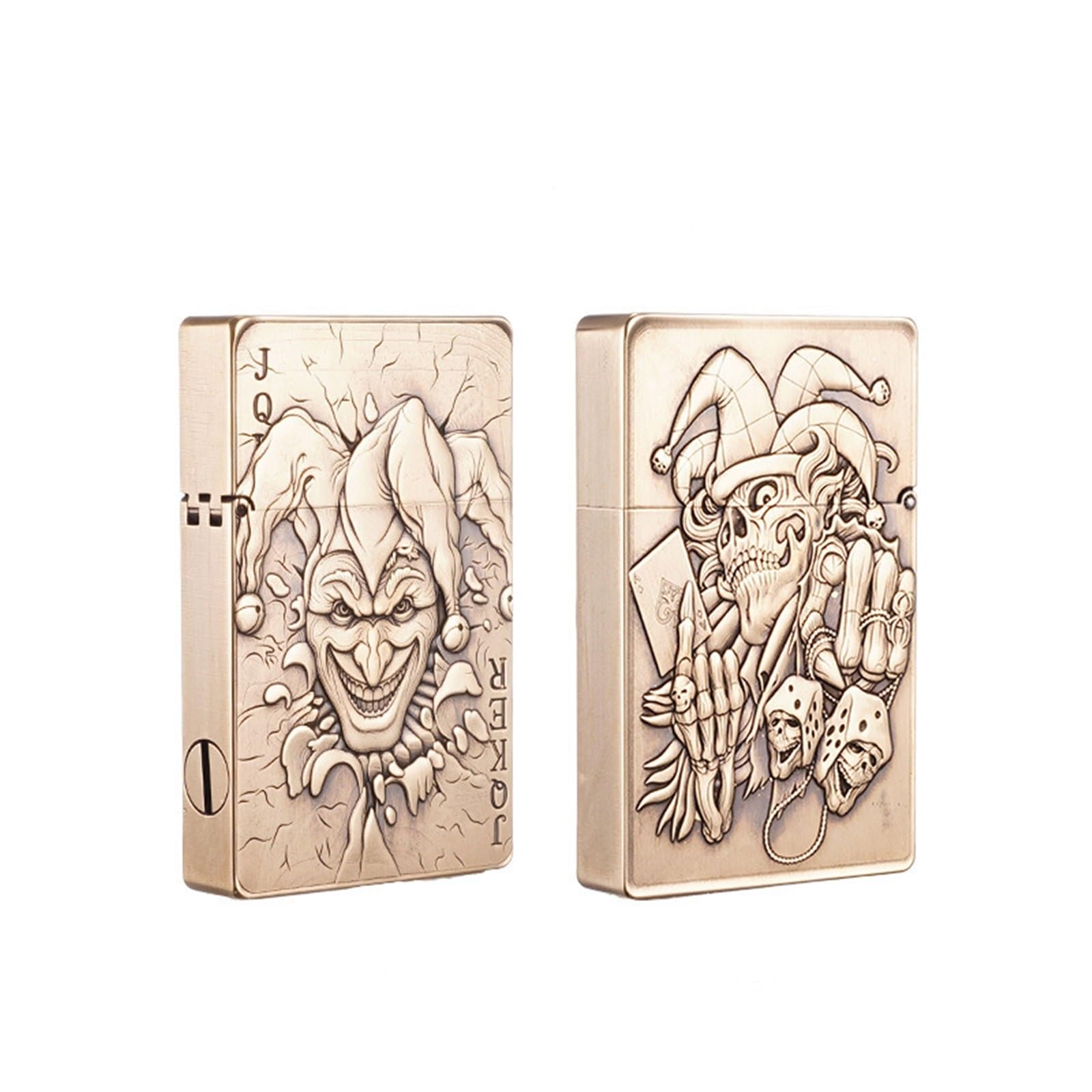 Mechero de queroseno de cobre hecho a mano vintage, llama suave, diseño grabado, combustible recargable, regalo retro para hombres (combustible no incluido)
