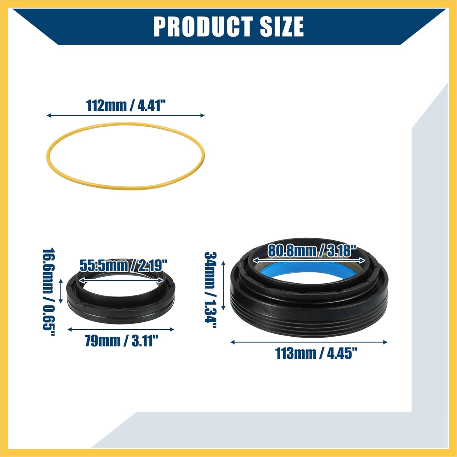 Front Outer Drive Axle Shaft Seal for Ford F-250 Super Duty 1999-2004 / Durable / 1 Pcs Black Auto Replacement Parts