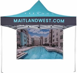 Custom Canopy Tent 10x10 with Logo, Custom Pop up Tent for Trade Show, Customized Canopy with Personalized Logo for Advertising Event, Farmer Market, Business Branding
