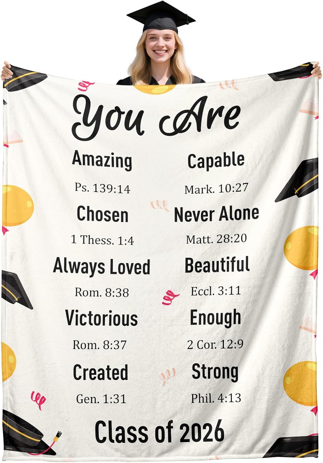 2026 Graduation Gifts for Her Him Throw Blankets 50"*60" Class of 2026 Graduation Stuff Senior Gifts for Girls Senior Night Grad Gift for College High School Students Daughter Son Blanket Throws Bulk