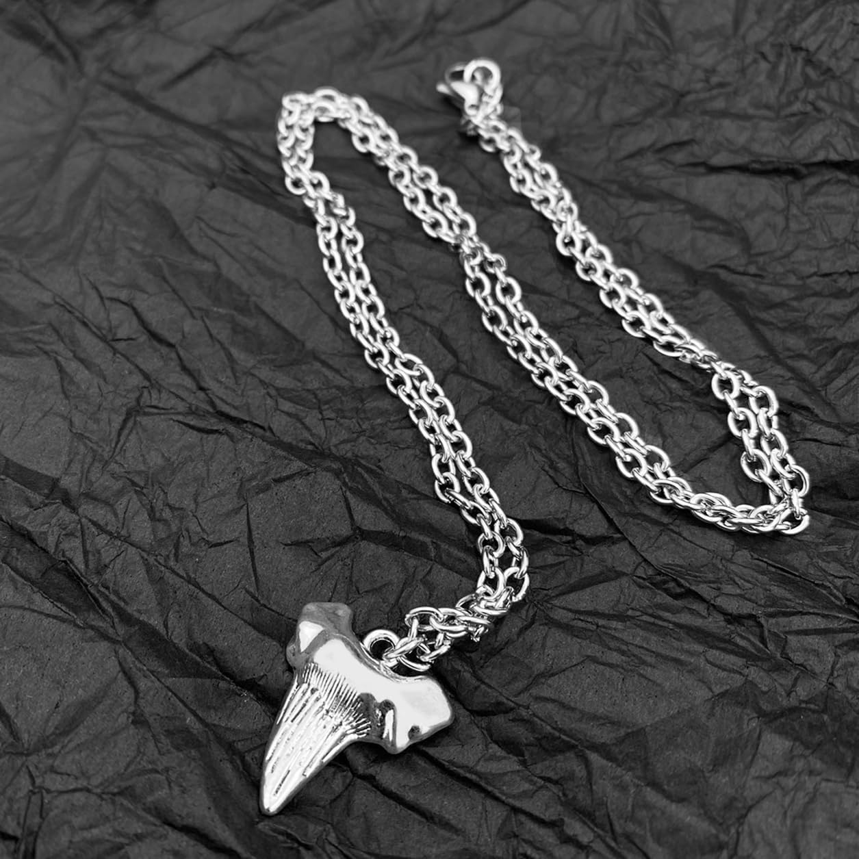 MOKAVIKY 25 Minimalist Animal Silver Teeth Pendant Necklace for Women (Silver Teeth) - Image 5