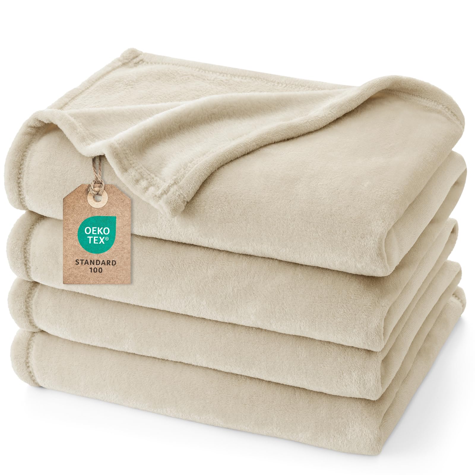 PHF Kuscheldecke Flauschig Fleecedecke 220x240cm - Oeko-Tex Weich Warm Wohndecke, 1PC Decke Blanket für Couch Sofa Bett, Tagesdecken & Kuscheldecken, Sofa überwurfdecke, Eiche
