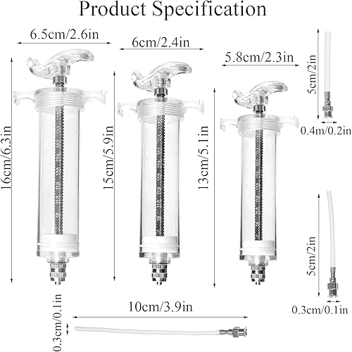 Miniatura 2 de OBANGONG 3 tubos de alimentación de jeringas de alimentación para pájaros bebés utilizados para mascotas enfermas de pájaros, loros, leche o