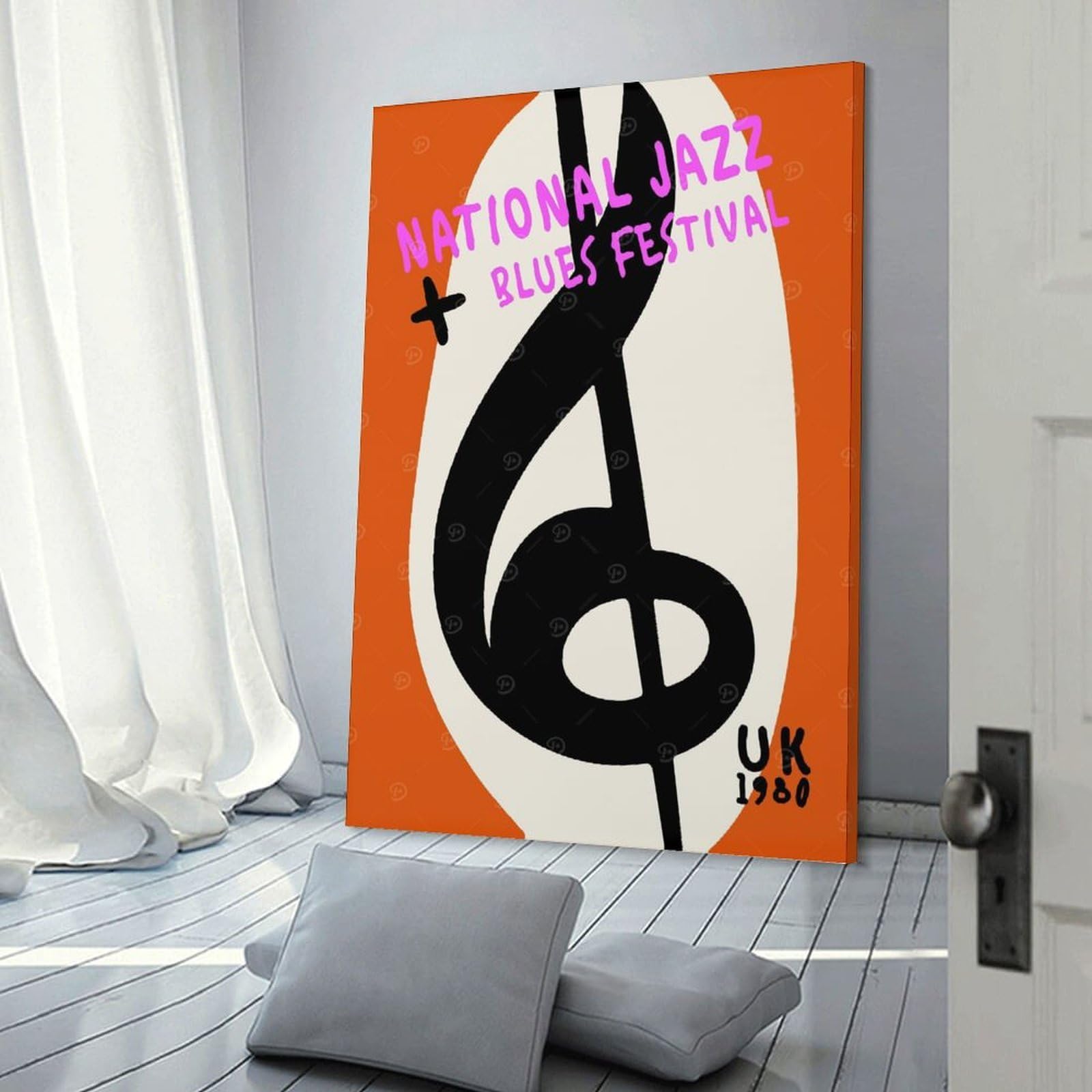 Junmoney Jazz And Blues Festival Wall Picture Print 20x30inch(50x75cm), for Picture Wall Styling in Lounge Or Bedroom, Ideal for Building A Coordinated Art Wall