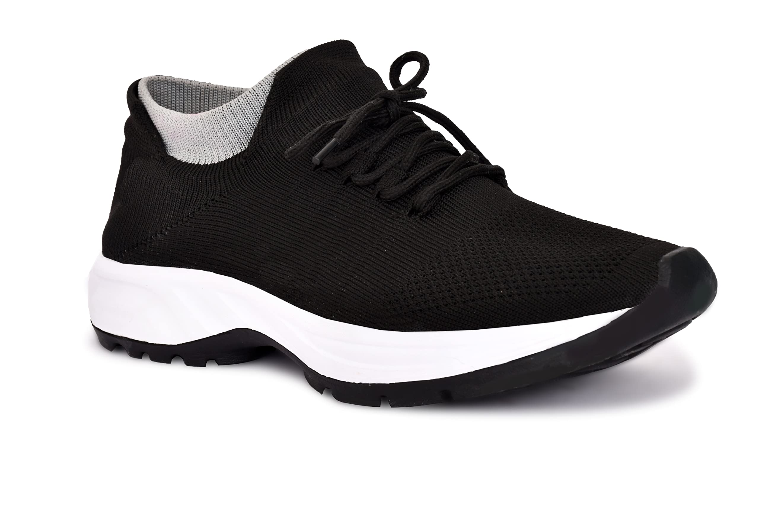 Ryko Mens Flexible & Comfortable Shoes Sneaker Casual Gym Running Walking Office Daily use with eva Sole Lightweight(Black) (B09N9P12RY) Amazon Price History, Amazon Price Tracker