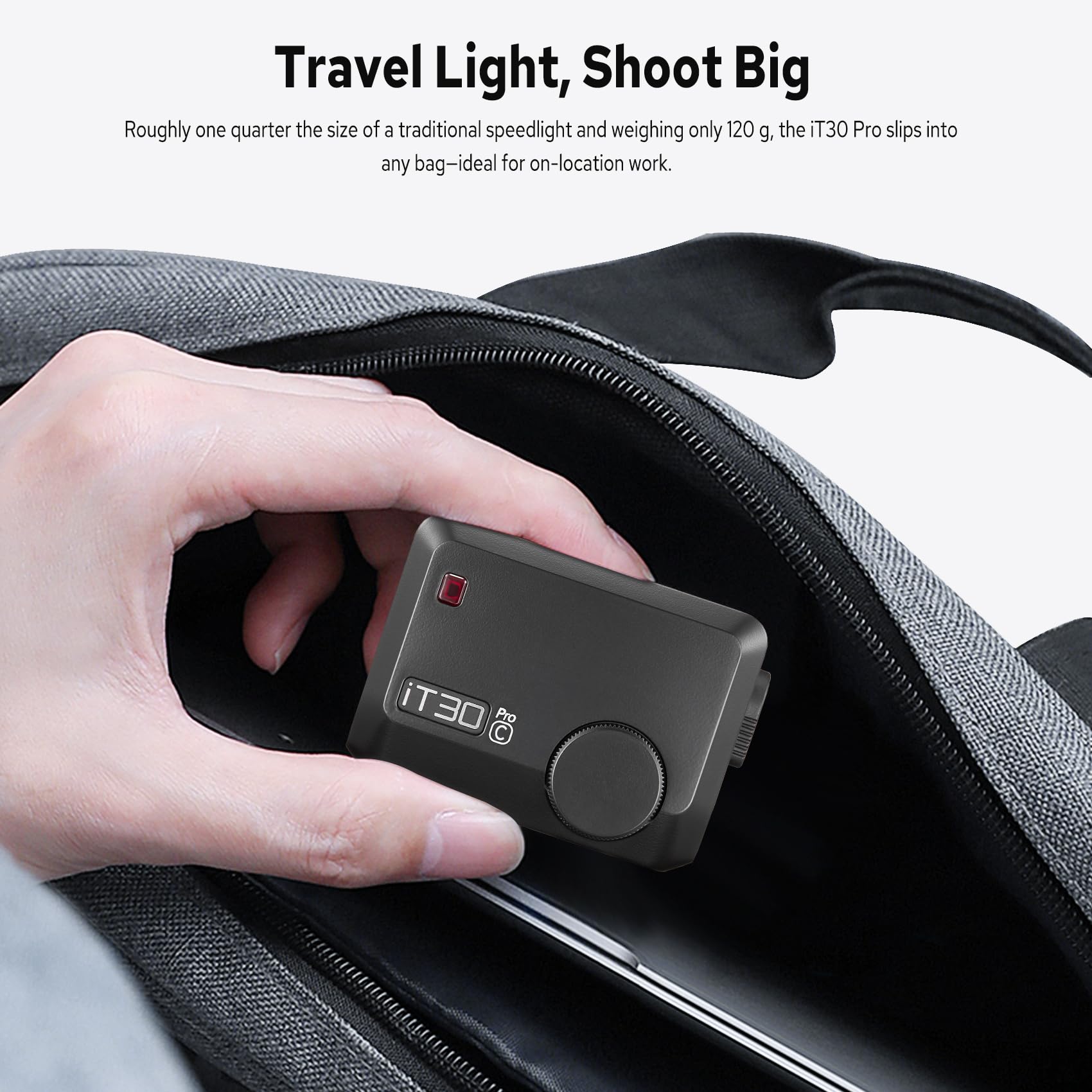 Godox iT30Pro C Flash pour Appareil Photo Canon, 2.4G TTL Mini Flash for Canon HSS 1/8000s, écran Tactile Couleur, 560 Flash de Pleine Puissance, Exposition Automatique TTL, Diffuseur Intégré