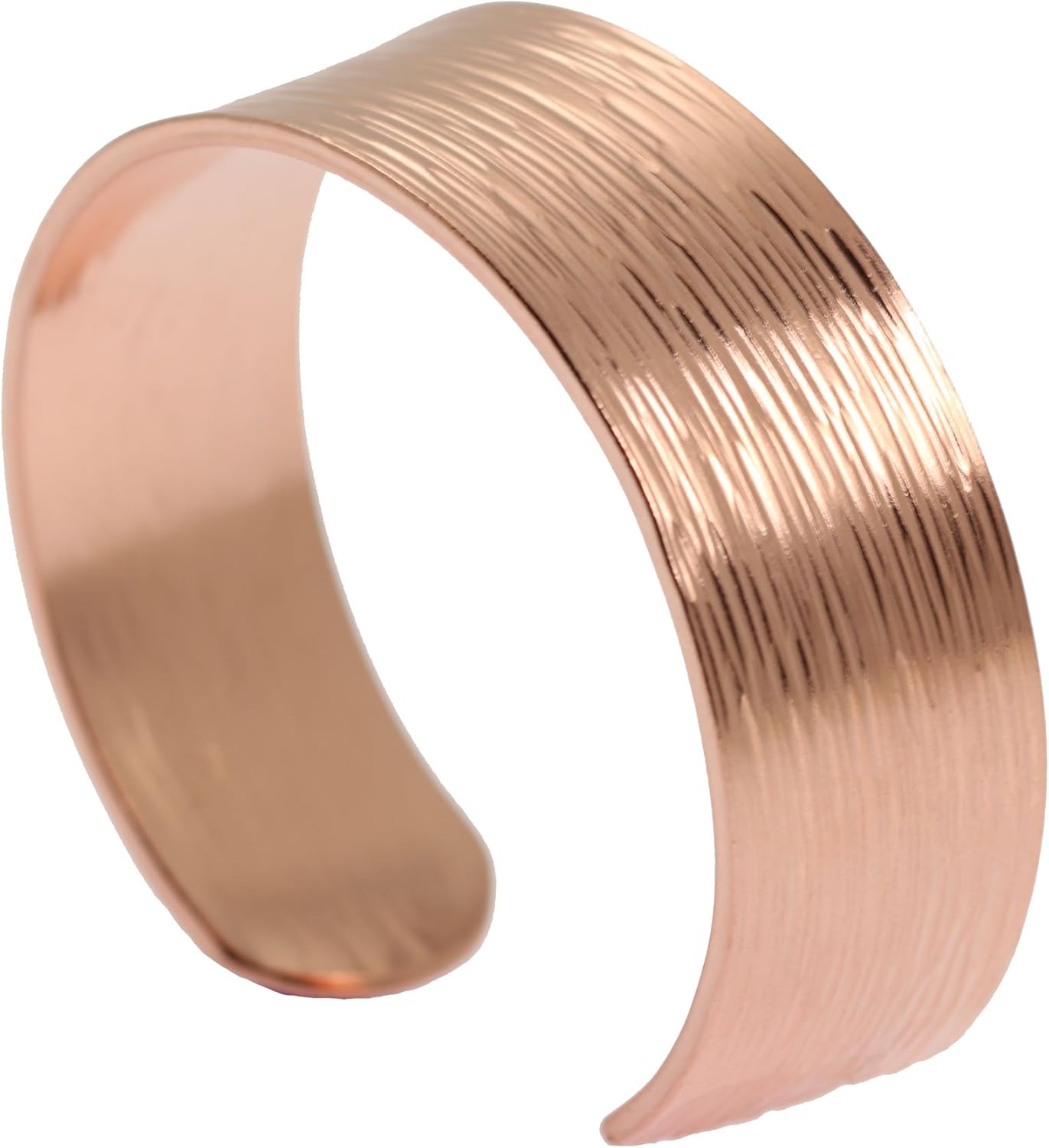 John S. Brana Chased Copper Cuff Bracelet Handmade Jewelry - 100% Solid Uncoated Copper