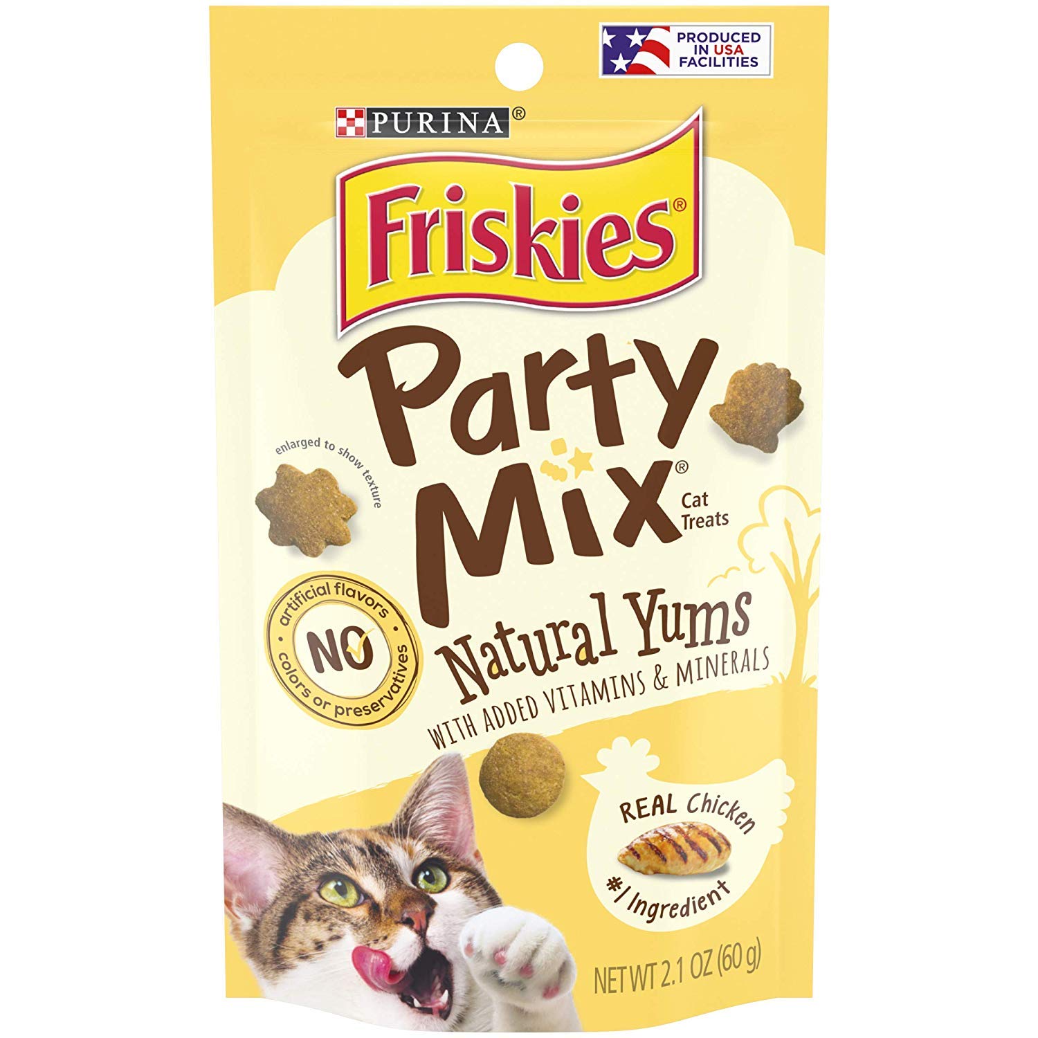 Party Mix Naturals With Added Vitamins & Minerals With Real Chicken & Accents Of Sunflower & Seaweed, 2.1-Ounce Pouch, Pack of 4