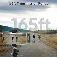 Vista 5 de 7RYMS Rimo S1 MFi - Micrófono inalámbrico Lavalier para iPhone, micrófono con cancelación de ruido con funda de carga, batería de 8 horas, mini