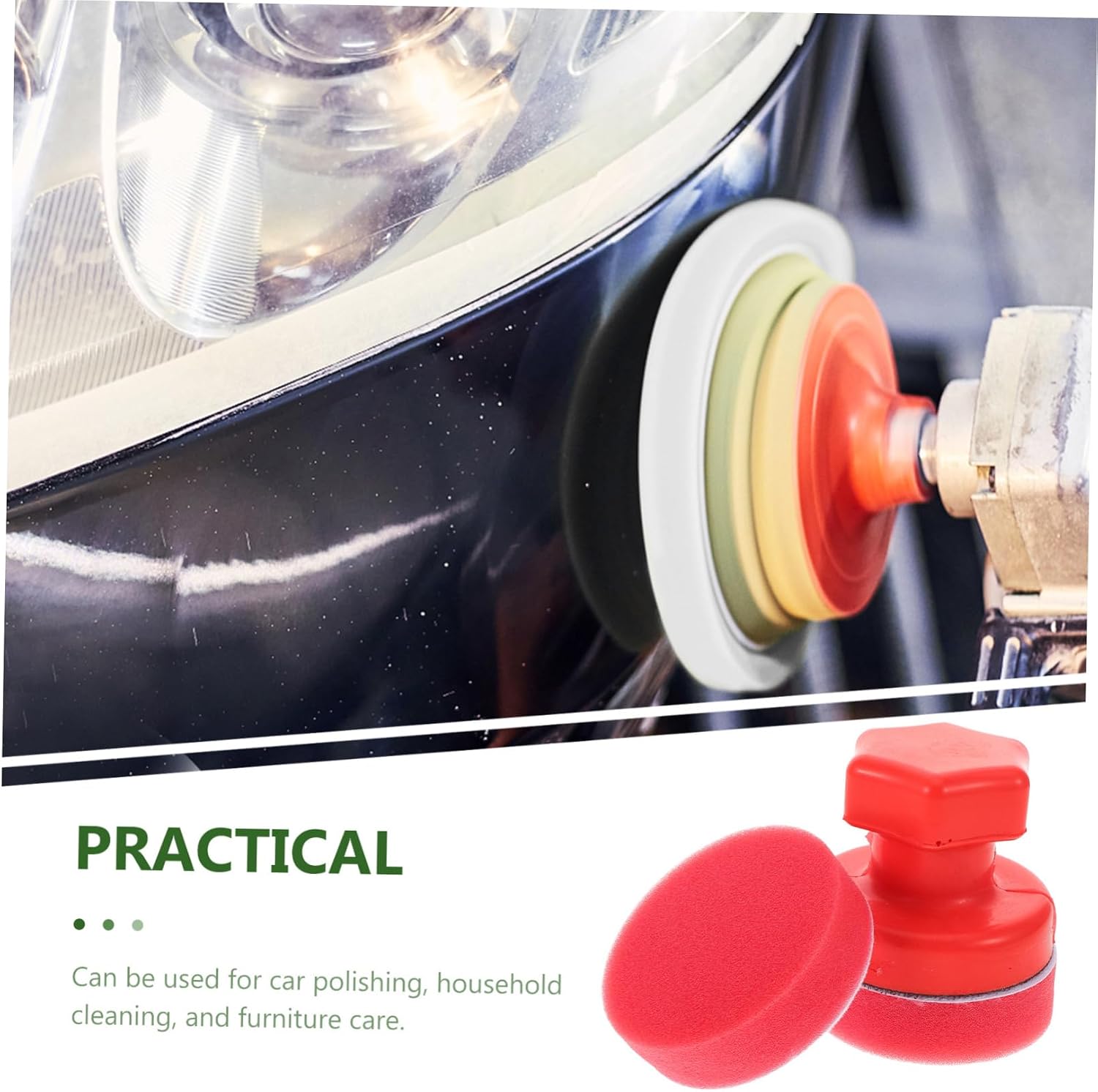 PRETYZOOM Replaceable Car Buffing Pads Polishing Sponges Wax Pad Car Detailing Tool Wax Applicator Sponge