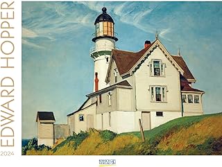 Edward Hopper 2024: Kunstkalender mit Werken des Künstlers Edward Hopper. Großer Wandkalender mit Bildern aus dem amerikanischen Realismus. Querformat: 55 x 45,5 cm.