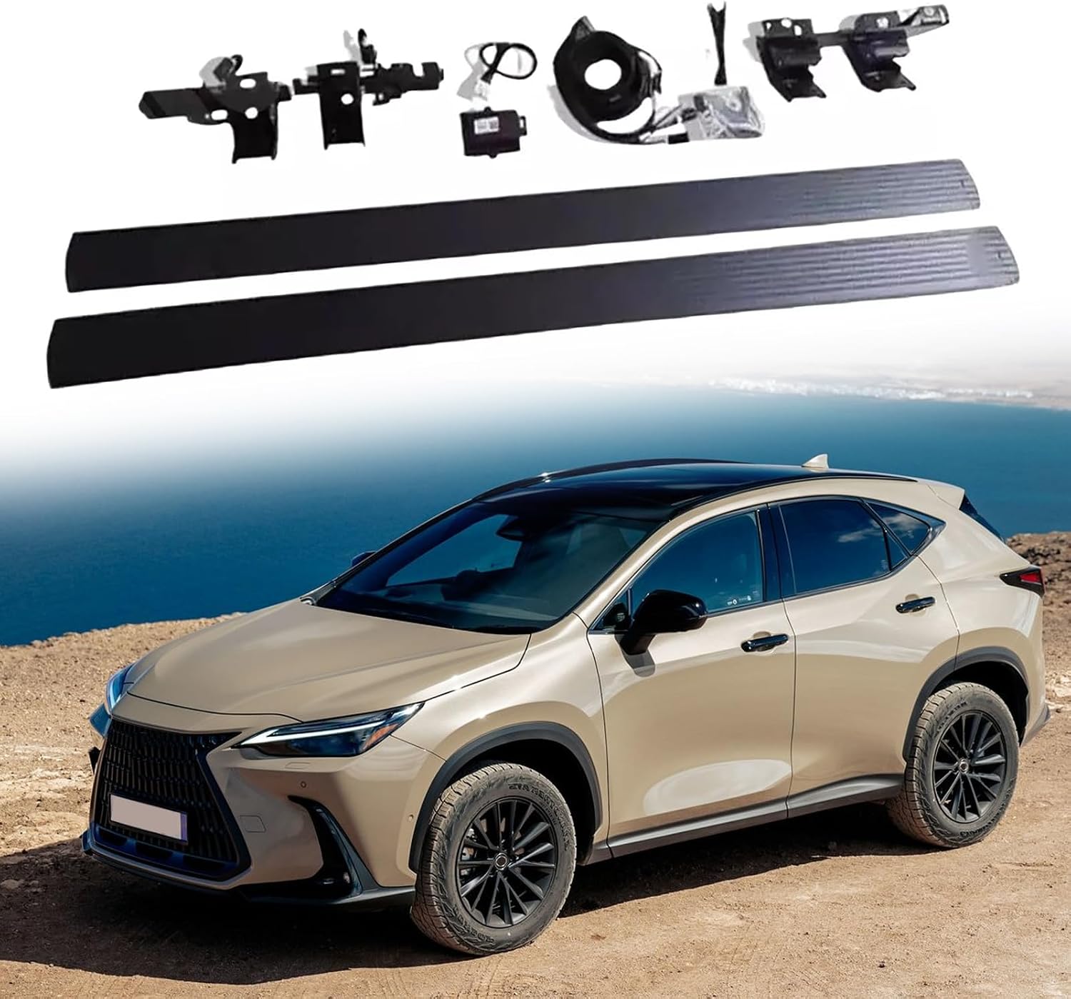 PowerStep Running Boards Fit for Lexus NX 2023-2025 Power Side Steps Retractable Truck Steps Electric Running Board Deployable Side Step