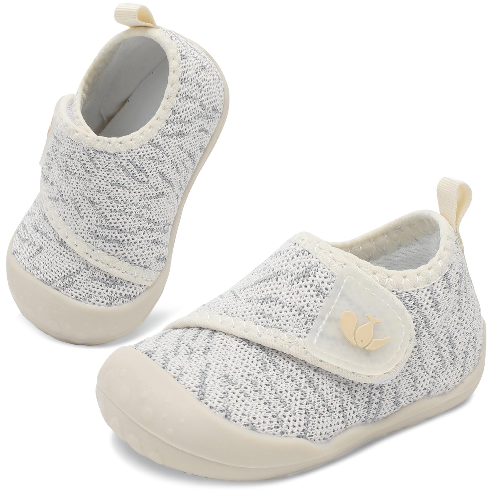 FEETCITY Baby First Walking Shoes Wide Baby Shoes Infant Sneakers Newborn Crib Shoe Barefoot Lightweight Slip On Shoe