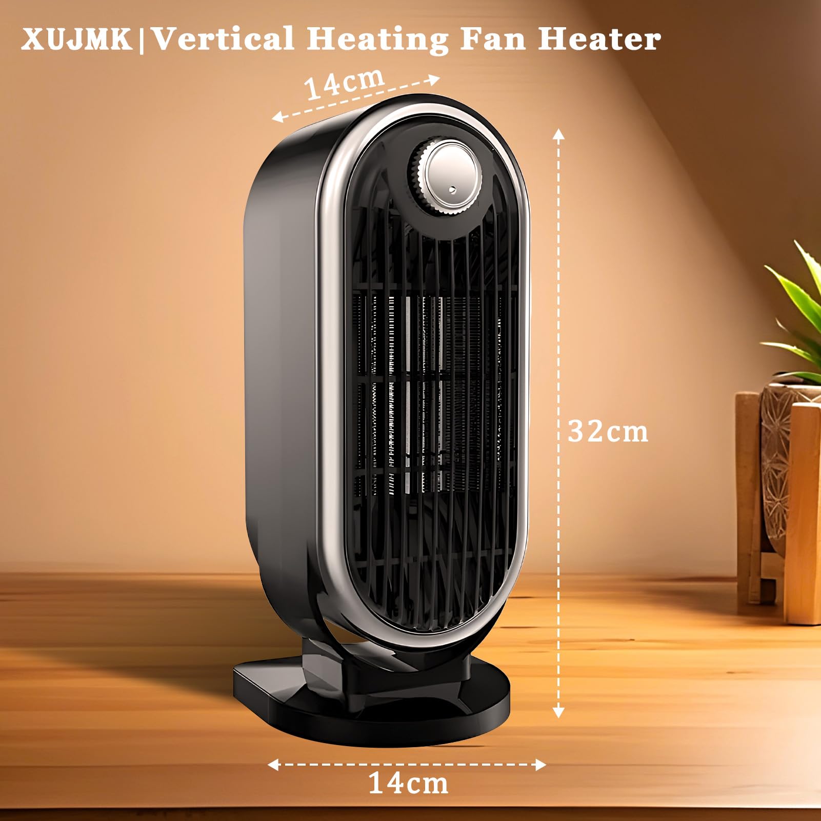 XUJMK Stufa Elettrica Basso Consumo 1200W, Termoventilatore da Bagno con Termoventilatore da Bagno con termostato Regolabile, Silenzioso Protezione Da Surriscaldamento E Ribaltamento per uso interno