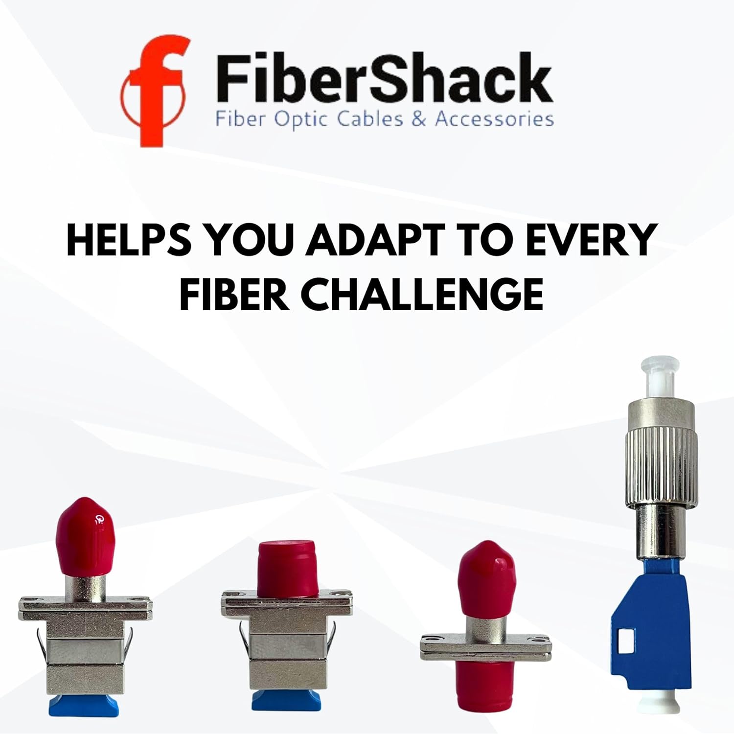 Fibershack - Fiber Optic Coupler Kit & Fiber Optic Adapter Kit - Complete Solution for Adapting Fiber Optic Cables