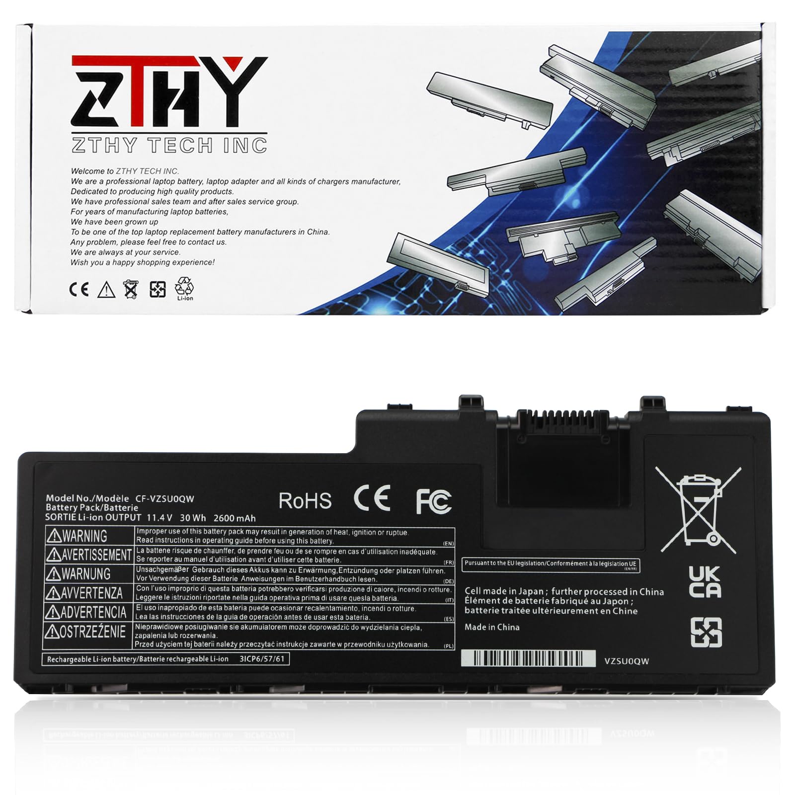 Amazon.com: CF-VZSU0QW CF-20 FZ-A2 Battery Replacement for