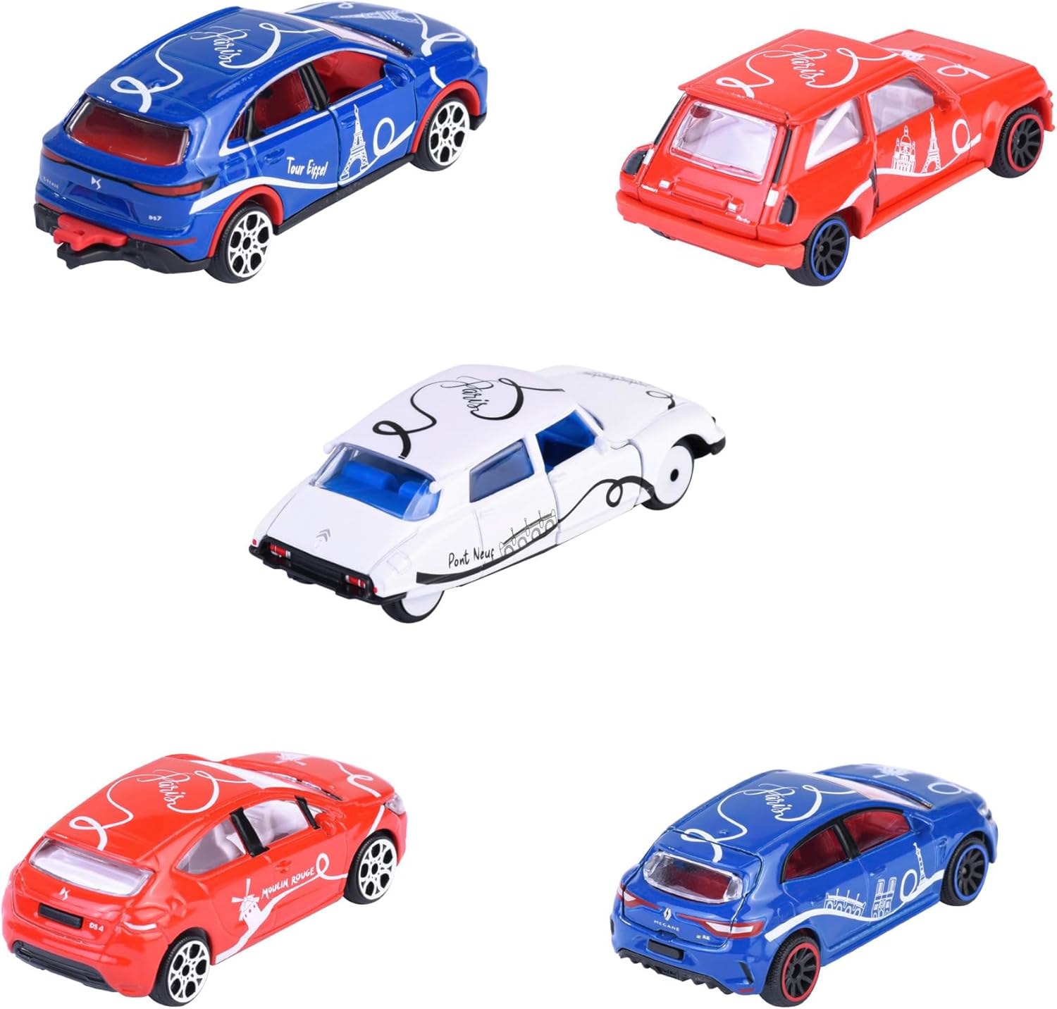 Majorette - French Touch Giftpack - Metal Miniature Cars - Set of 5 Vehicles Including 2 Exclusive Vehicles - 212055012